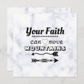 Faith Can Move Mountains Inspirerend Flat Card (Voorkant / Achterkant)
