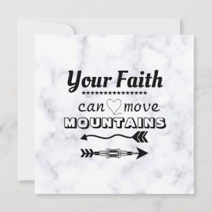 Faith Can Move Mountains Inspirerend Flat Card