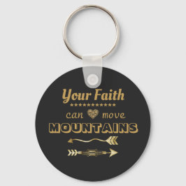 Faith Can Move Mountains Inspirerend Sleutelhanger