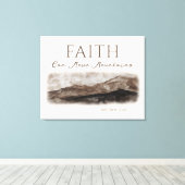 Faith Can Move Mountains Rocky Landscape Canvas Afdruk (Insitu (Houten vloer))