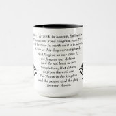 Faith Coffee Mug - Écriture de prière du Seigneur (Centre)