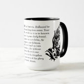 Faith Coffee Mug - Écriture de prière du Seigneur (Devant droit)