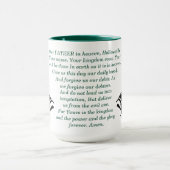 Faith Coffee Mug - Écriture de prière du Seigneur (Centre)