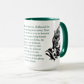 Faith Coffee Mug - Écriture de prière du Seigneur (Devant droit)