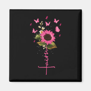 Faith Cross Breast Cancer Awareness Christelijk Gi Magneet