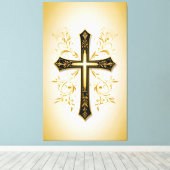 Faith Cross Canvas Afdruk (Insitu (Houten vloer))