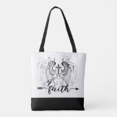 Faith cross canvas tas (Achterkant)