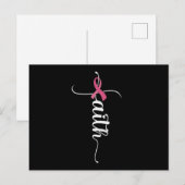 Faith Cross Christelijk Borst Cancer Awareness Briefkaart (Voorkant / Achterkant)