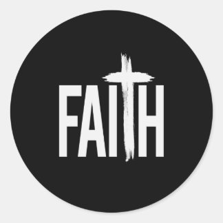 Faith Cross Jesus Bijbel Ronde Sticker