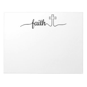 FAITH CROSS LINE ART NOTITIEBLOK