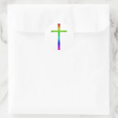 Faith Cross Rainbow Ronde Sticker (Tas)
