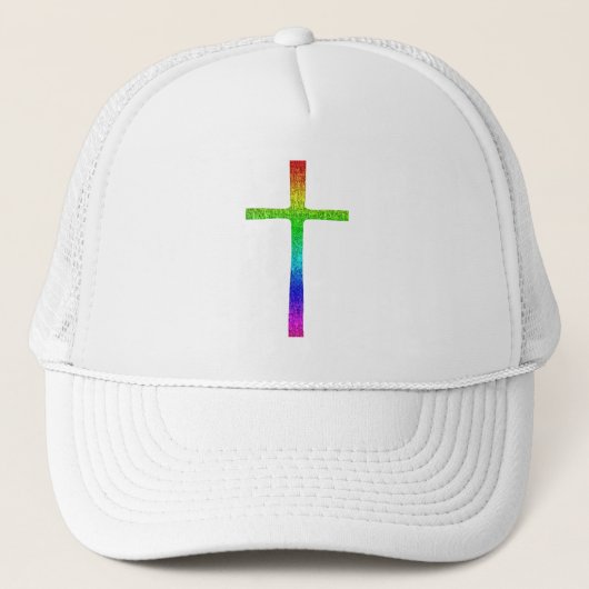 Faith Cross Rainbow Trucker Pet (Voorkant)