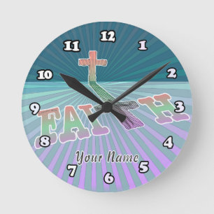 Faith Cross Ronde Klok