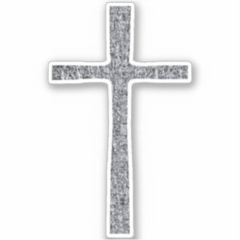 Faith Cross Silver Sticker