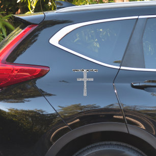 Faith Cross Silver - Worthy om te Draag Sticker