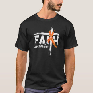 Faith Crps Awareness Orange Ribbon Christian Cross T-shirt