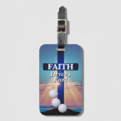 Faith Drives Far Golf Bagagelabel (Voorkant (verticaal))