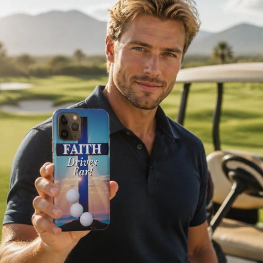 Faith Drives Far Golf Case-Mate iPhone Case