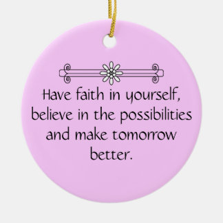 Faith en Belief Keramisch Ornament