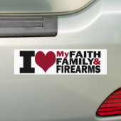 Faith, Family & Firearms Bumpersticker (Op auto)