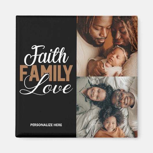 Faith Family Love Personalized Magnet Magneet (Voorkant)