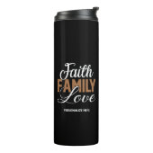 Faith Family Love Persoonlijke Thermal Tumbler Thermosbeker (Gedraaid links)