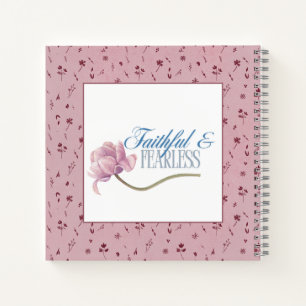 Faith & Fearless Typografie Design Kussenhoes Notitieboek