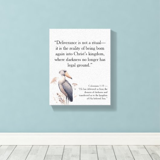 Faith-filled Christian Motivational Quotes Canvas Afdruk (Insitu (Houten vloer))