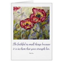 Faith Force Citation Dragonfly Art Greeting Card
