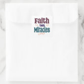 Faith Fuels Miracles Square Sticker (Tas)