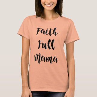 Faith-Full Mama Grey Crew-Neck T-shirt