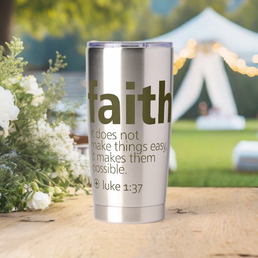 Faith Geïsoleerde Drinkbeker (Bruiloft (Gedraaid)  )