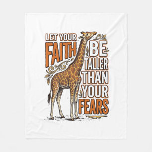Faith Giraffe Vintage Inspirerende Shirt Ontwerp_1 Fleece Deken