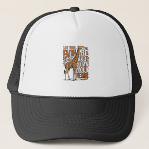 Faith Giraffe Vintage Inspirerende Shirt Ontwerp_1 Trucker Pet