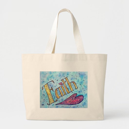 Faith Grote Tote Bag (Voorkant)