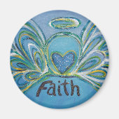 Faith Guardian Angel Word Custom Magnet Magneet (Voorkant)