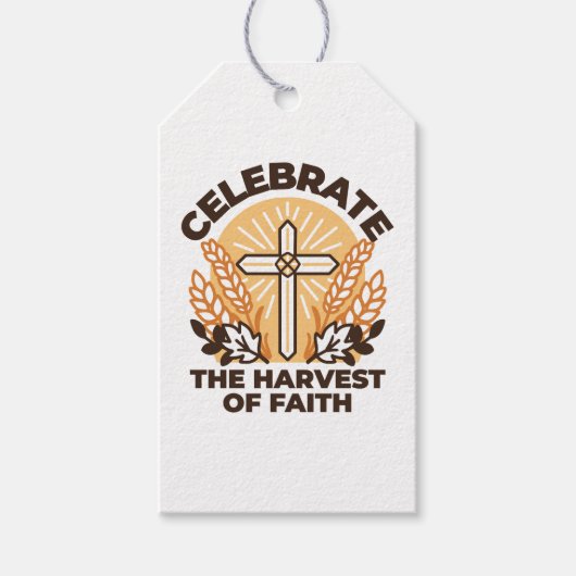 Faith Harvest Celebration – Inspirerend kunst Cadeaulabel (Voorkant)