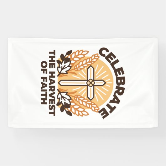 Faith Harvest Celebration – Inspirerend kunst Spandoek (Horizontaal)