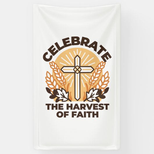 Faith Harvest Celebration – Inspirerend kunst Spandoek (Verticaal)