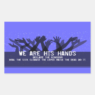 Faith.Healing.Heal de Sick.Spirit gevuld.Anointed Rechthoekige Sticker