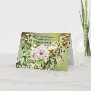 Faith Hibiscus Flower Carte d'anniversaire