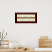 Faith, Hope, Charity in Spaans Poster (Keuken)