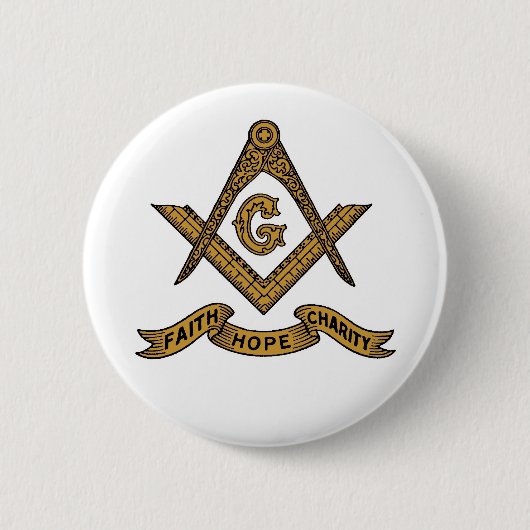 Faith Hope Charity Masonic emblem Button (Voorkant)