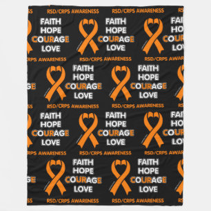 FAITH HOPE COURAGE LOVE...RSD/CRPS FLEECE DEKEN