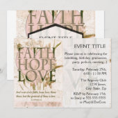 Faith, Hope en Love Kaart (Voorkant / Achterkant)