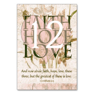 Faith, Hope en Love Kaart