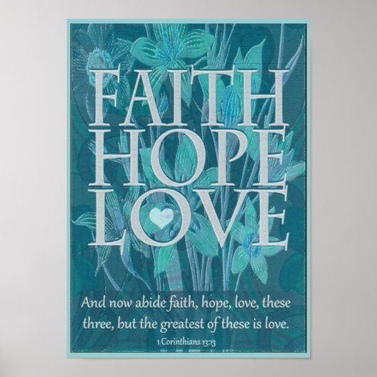 Faith, Hope en Love Poster (Voorkant)