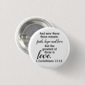 Faith Hope en Love Ronde Button 3,2 Cm (Voorkant /achterkant)