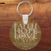 Faith Hope en Love Sleutelhanger (Voorkant)