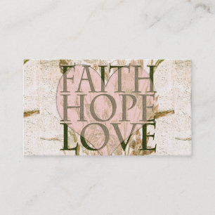 Faith, Hope en Love Visitekaartje